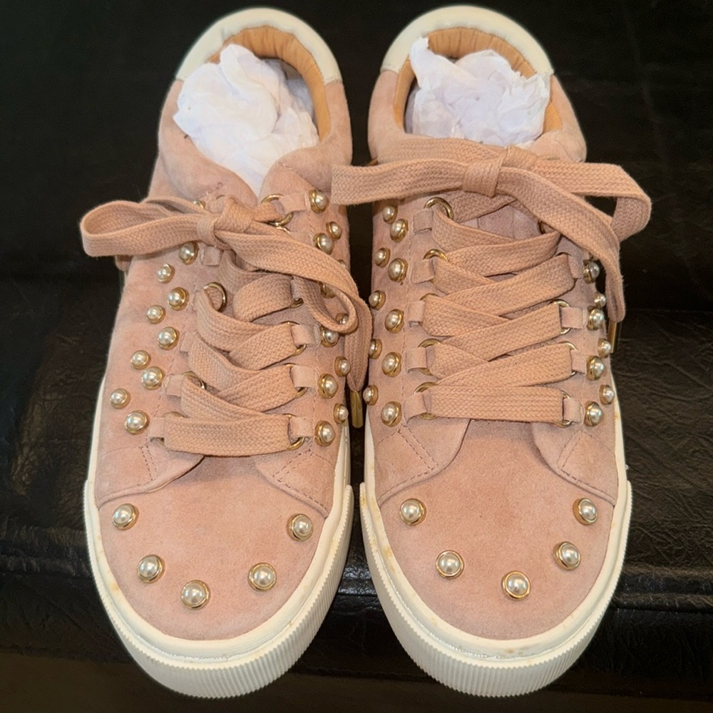 Joie Pearl and Suede Sneakers, Size 37.5, NWOT